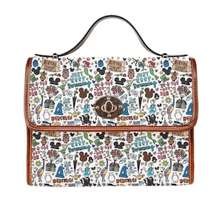 Disney Movies Doodles Purse - Disney Purse - Canvas Purse