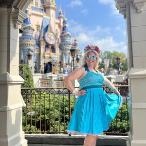 Elsa Iconic Frozen Dress - Disney Bounding - Dapper Days - Women&#39;s Halter Dress with POCKETS - Costume Dress - Cosplay