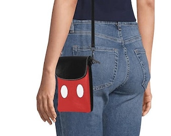 Mickey Buttons - Disney- Small Crossbody Purse - Mouse Purse - Cellphone Purse- Canvas Purse