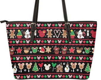 Christmas Treats -  Disney Purse- Disney Shoulder Handbag - Tote - PU Leather Shoulder Bag