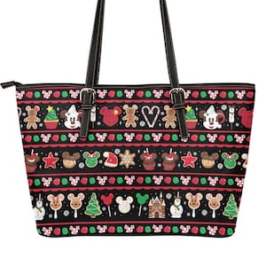 Christmas Treats -  Disney Purse- Disney Shoulder Handbag - Tote - PU Leather Shoulder Bag