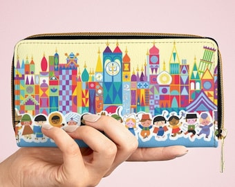 Small World  - Disneyland - Disney World  - Zipper Wallet