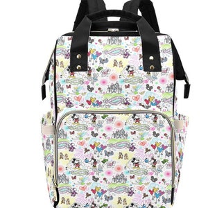 Disketches - Disney Parks Backpack - Disney Parks Baby Diaper Bag - Disney Trip Backpack -