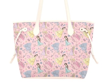 Princesas rosadas perfectas - Bolso de Disney - Bolso de hombro de Disney - Bolso de princesa - Bolso de princesa - Tote - Bolso de hombro de lona