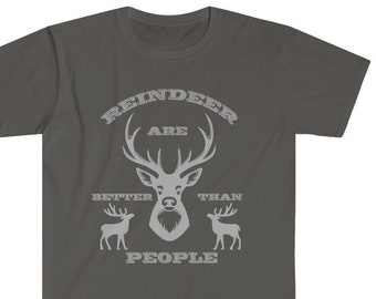 Reindeer are Better Than People - Frozen Inspired Shirt, Sven Shirt, Kristoff Shirt, Gildan 64000 Unisex Softstyle T-Shirt