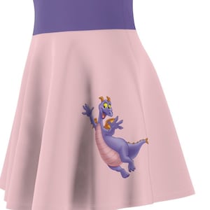 Figment Skirt - Spark of Imagination - Disney Inspired Skirt- Cosplay - Disney Bounding - Women's Skater Skirt