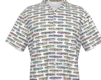 Monorail Hawaiian Shirt - Disney Bounding - Men's Hawaiian Shirt With Pocket