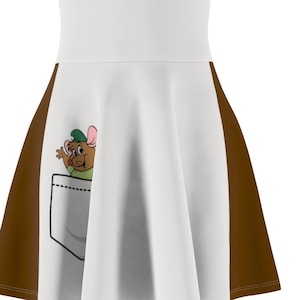 Rags Apron, Cinderella Inspired, Disney Bounding- Gus Gus - Women&#39;s Skater Skirt