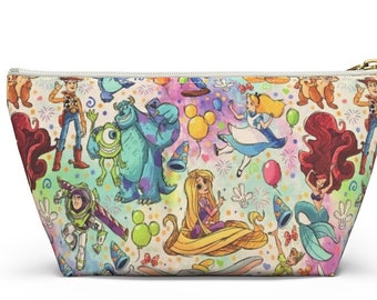 Disney Pouch Inspired by Disney Characters -Zipper Accessory Pouch - Make-up bag