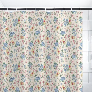 Floral Pooh and Piglet Shower Curtain - Disney Home Décor - Disney Bathroom