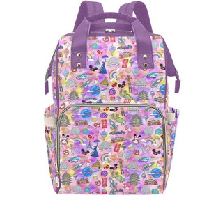 EPCOT Icons Backpack - Disney EPCOT Baby Diaper Bag - Disney Trip Backpack