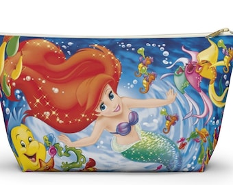 Kleine Meerjungfrau - Ariel inspiriert - Reißverschluss Accessoire Beutel