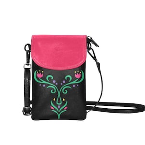 Anna Travel Dress - Frozen -  Small Crossbody Purse - Disney Purse - Cellphone Purse- Canvas Purse