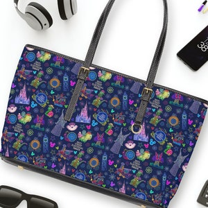 Electric Parade Inspired - Disney Bag - Disney Shoulder Handbag - Disney Purse - Tote - PU Leather Shoulder Bag