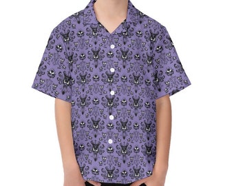 Haunted Mansion Hawaiian Shirt - Disney Bounding - O'hana - Aulani - Kid's Hawaiian Vacation Shirt