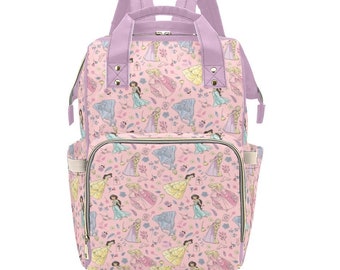 Princesses Backpack - Princesses Diaper Bag - Disney Trip Backpack