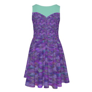 Mermaid Cat - Dollhouse - Twirl Dress -  Kid&#39;s Sleeveless Dress