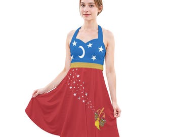 Sorcerer Mickey - Disney Bounding - Dapper Days  - Women's Halter Dress with POCKETS!