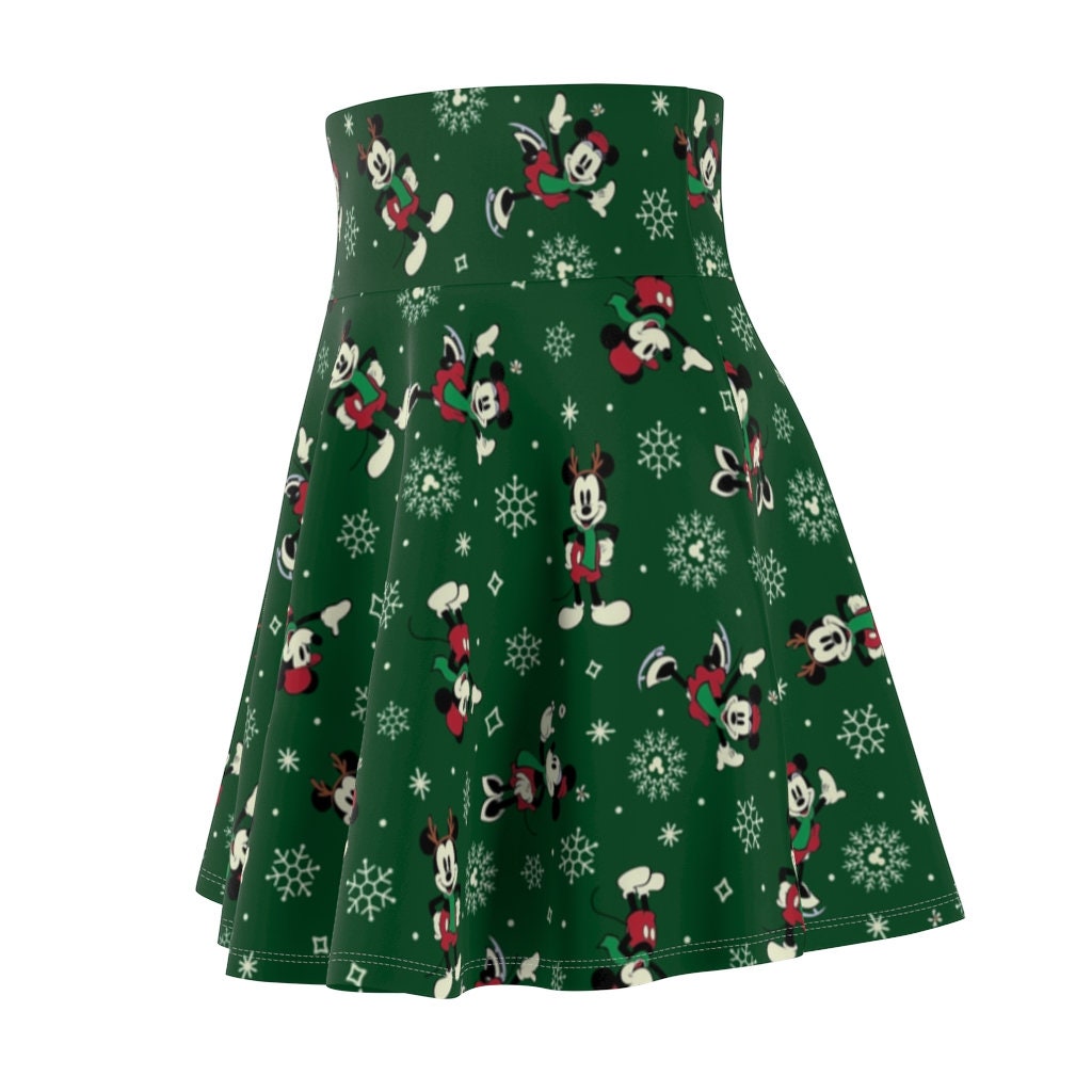 Mickey and Minnie Christmas Skirt Holiday Skirt Disney Skirt Etsy