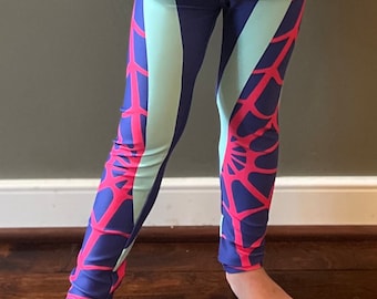 Spider Girl Leggings - Ghost - Costume Leggings - U.S. EXPRESS OPTION Kid&#39;s Leggings - Cosplay - Spider Friends