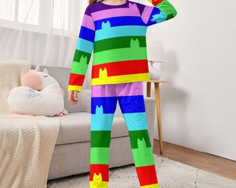 Rainbow Cat Set - Cat Gabby Cosplay - Halloween - Kid's Shirt and Pants Set