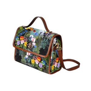 Wonderland Flowers Purse - Alice Purse - Disney Purse - Canvas Purse