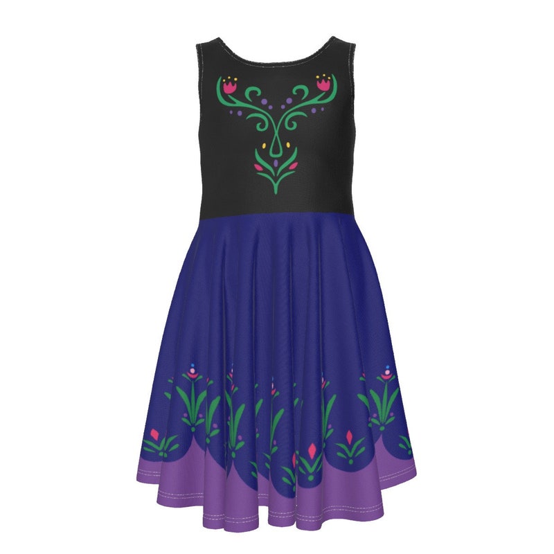 Disney Frozen Anna Travelling Classic Costume Adult Dress with Detachable Cape