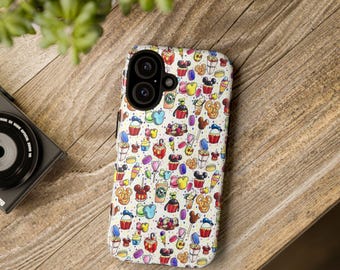 Funda rígida para teléfono inspirada en Disney Snacks - iPhone - Samsung Galaxy
