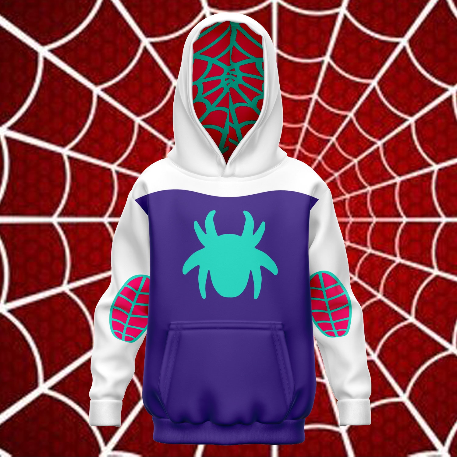 Ghost-Spider Costume Zip Hoodie for Kids