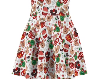 Saia de guloseimas de Natal – Saia de Natal Disney Bounding – Saia de skatista feminina – Express