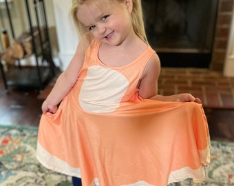 Orange Little Sister- Costume Dress - Disney Bounding -Kid's Sleeveless Dress