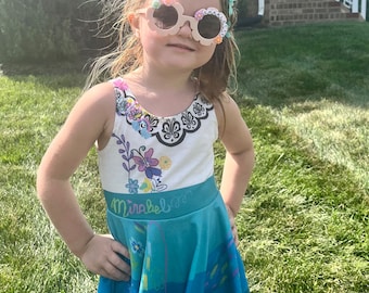 Mirabel Encanto - Costume Dress - Disney Bounding - Cosplay - Halloween Dress - Kid's Sleeveless Dress
