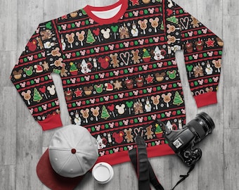 Disney Christmas Treats Pattern - Disney Holiday Shirt - Disney Bounding - Unisex Sweatshirt - Express