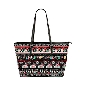 Christmas Parks-  Disney Purse- Disney Shoulder Handbag - Tote - PU Leather Shoulder Bag