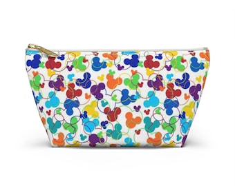 Regenbogen Mickey Ohr Konfetti Täschchen - Disney Inspiriert - Reißverschluss Accessoire Beutel