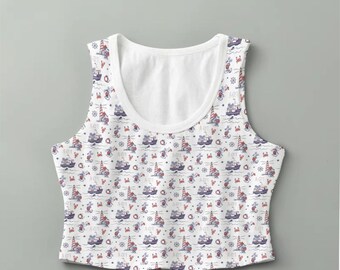 Disney Cruise - Nautical - Mickey -  Women's Tank Crop-Top