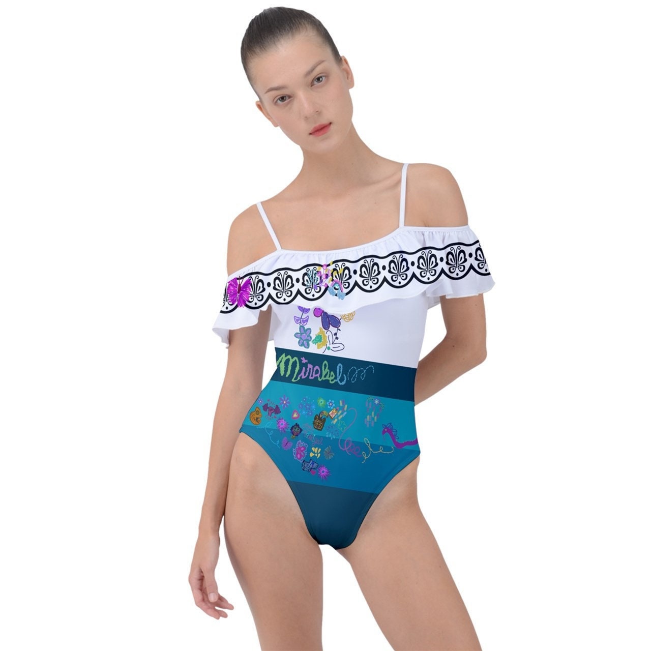 Mirabel Encanto Swimsuit Disney Bounding Women's Flounce One Piece