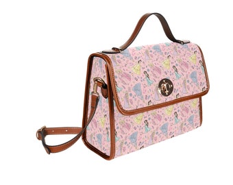 Perfect roze prinsessen portemonnee - Disney portemonnee - canvas portemonnee - Assepoester-Jasmijn-Belle-Rapunzel