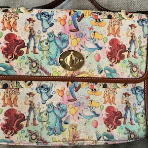 Disney Characters Doodles Rainbow Purse - Disney Purse - Canvas Purse