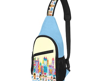 Small World - Disneyland - Disney World - Disney Trip Bag - Disney Bounding - Sling Pack - Crossbody Bag - Disney Chest Bag