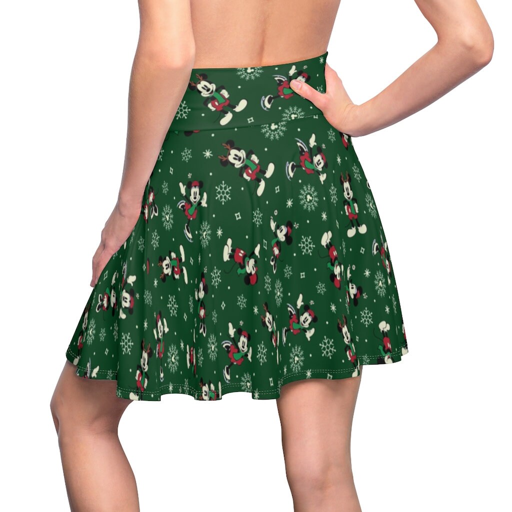 Mickey and Minnie Christmas Skirt Holiday Skirt Disney Skirt Etsy