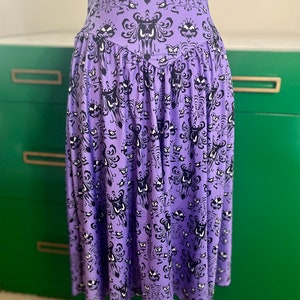 Haunted Mansion Midi Skirt Wallpaper Skirt Disney Bounding Women's Flared Midi Skirt image 2