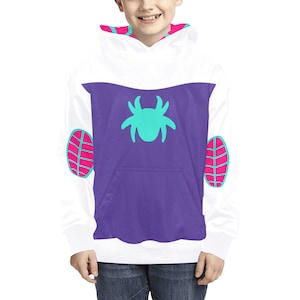 Spider Friends - Fantasma - Ragno - Cosplay - Halloween - Disney Bounding - OPZIONE SPEDIZIONE ESPRESSA - Unisex - Felpa con cappuccio per bambini