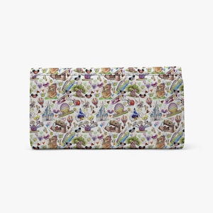 Disney World Parks Doodles Wallet - Disney Wallet - Epcot - Magic Kingdom - Animal Kingdom - Hollywood Studios - Wallet