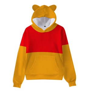 Honey Bear - Pooh - Disney Bounding - Unisex Adult Cat-eared Hoodie  Sweatshirt