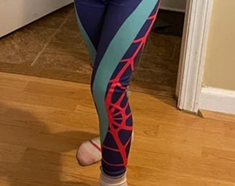 Spider Girl - Ghost - Costume Leggings - Kid&#39;s Leggings - Cosplay - Spider Friends