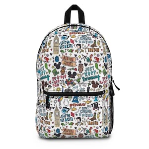 Disney Movie Doodle Backpack - Disney Backpack - School Backpack - Bookbag