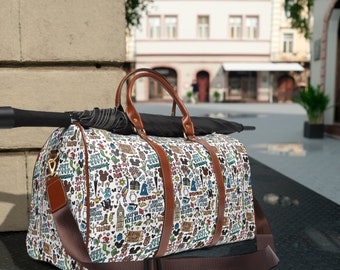 Disney Doodle Duffel Bag - Disney Trip Bag - Cruise bag - Disney Travel Bag - Disney Fan Gift