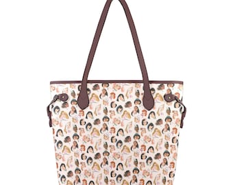 Bolso/Tote Princess Doodles - Bolso Disney- Bolso de hombro Disney - Bolso princesa - Tote - Bolso de hombro de lona