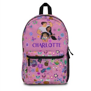 Three Sisters - Mirabel, Isabel, and Luisa Encanto Themed School Backpack - Encanto Bookbag - Personalizable Backpack